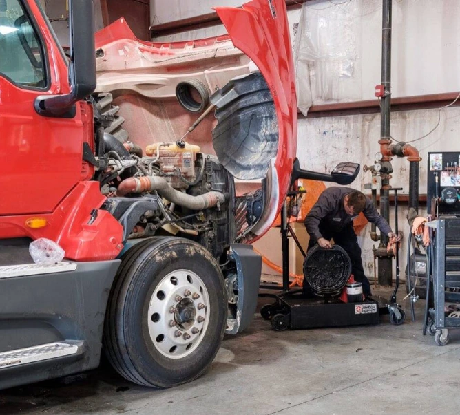 Diesel truck oil change and preventive maintenance service in Dallas, TX
